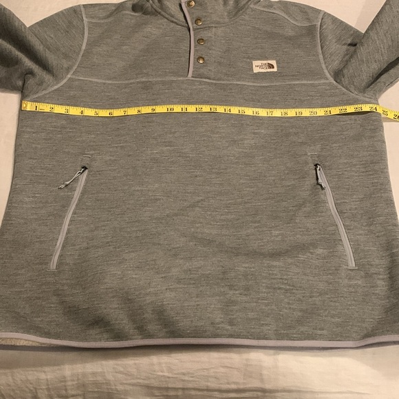The North Face Mens Sherpa Patrol 1/4 Snap Pullover TNF Grey Heather XL Jacket - Picture 13 of 16